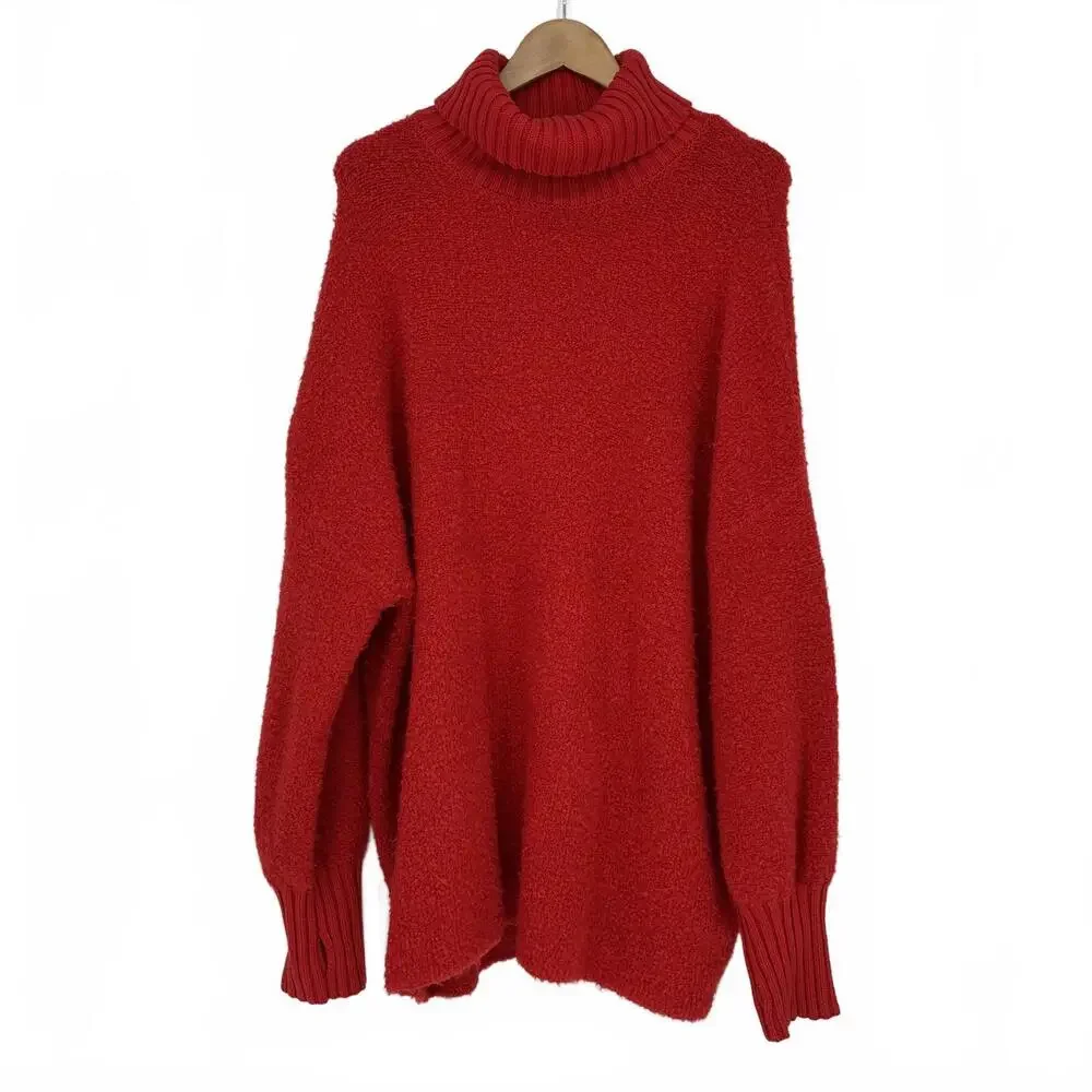 Offline by aerie Oversized Red Turtleneck Sweater Cabincore - Picture 2 of 9